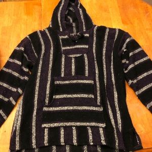 Purple and black drug rug oversized sweatshirt